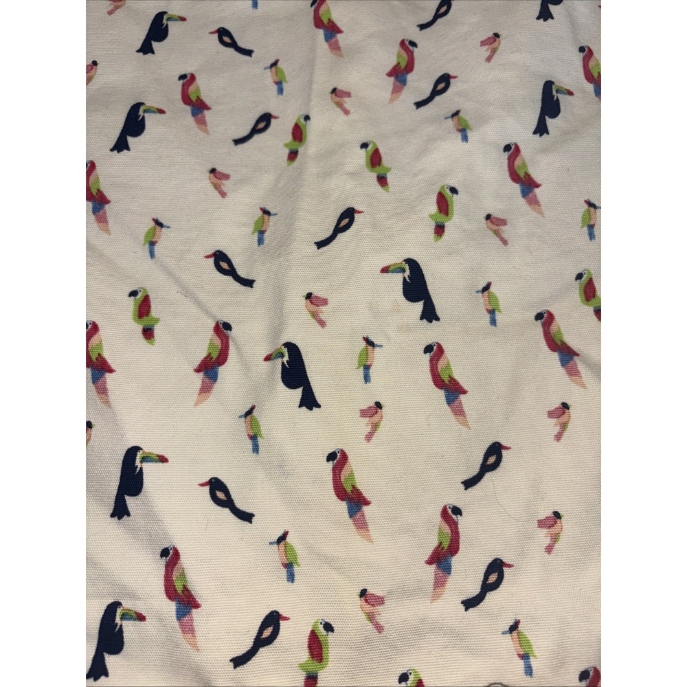 Talbots skirt cotton blend tropical bird animal scalloped 2 - Picture 2 of 7